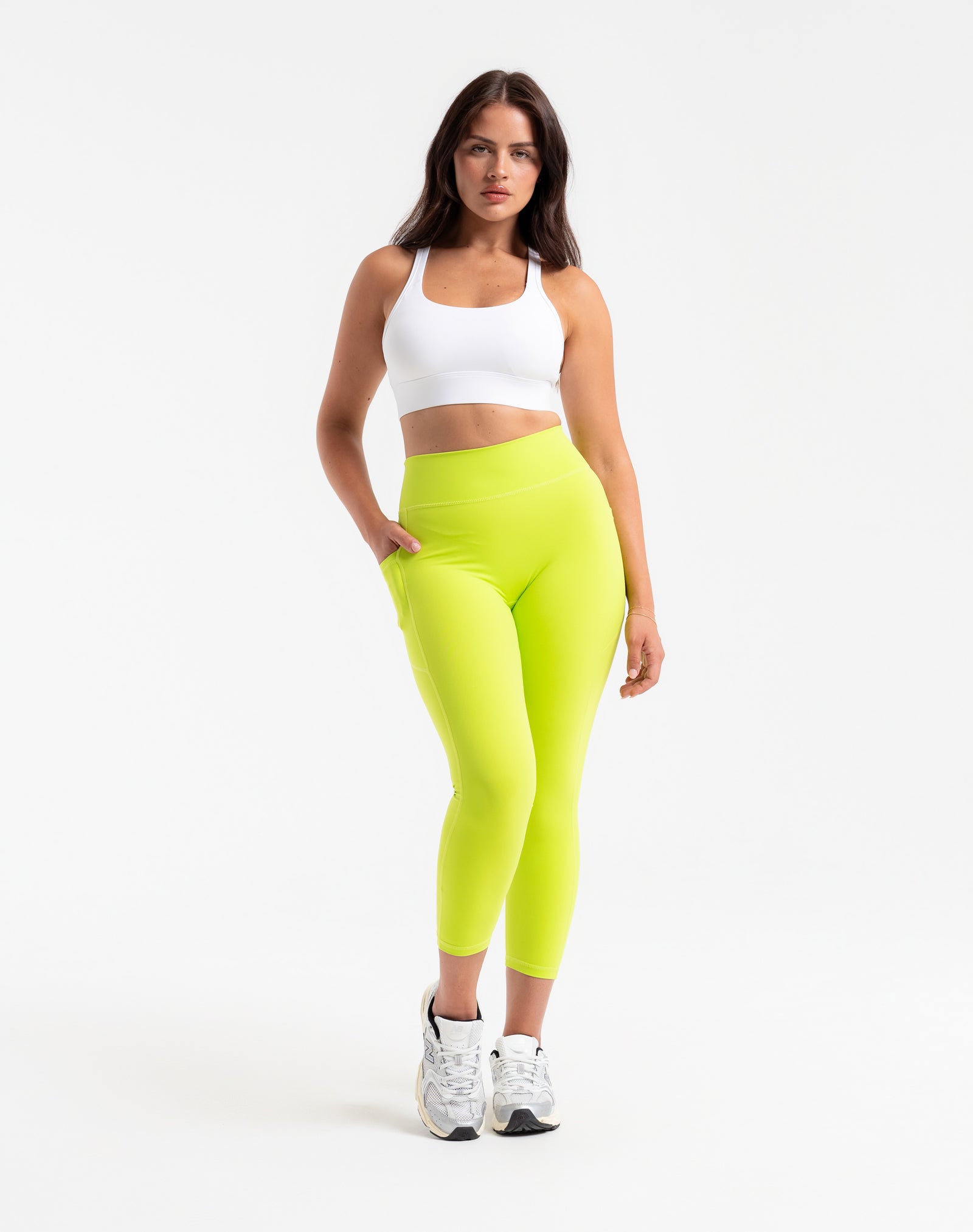 Ascend Pocket Leggings 23" - Lime Green