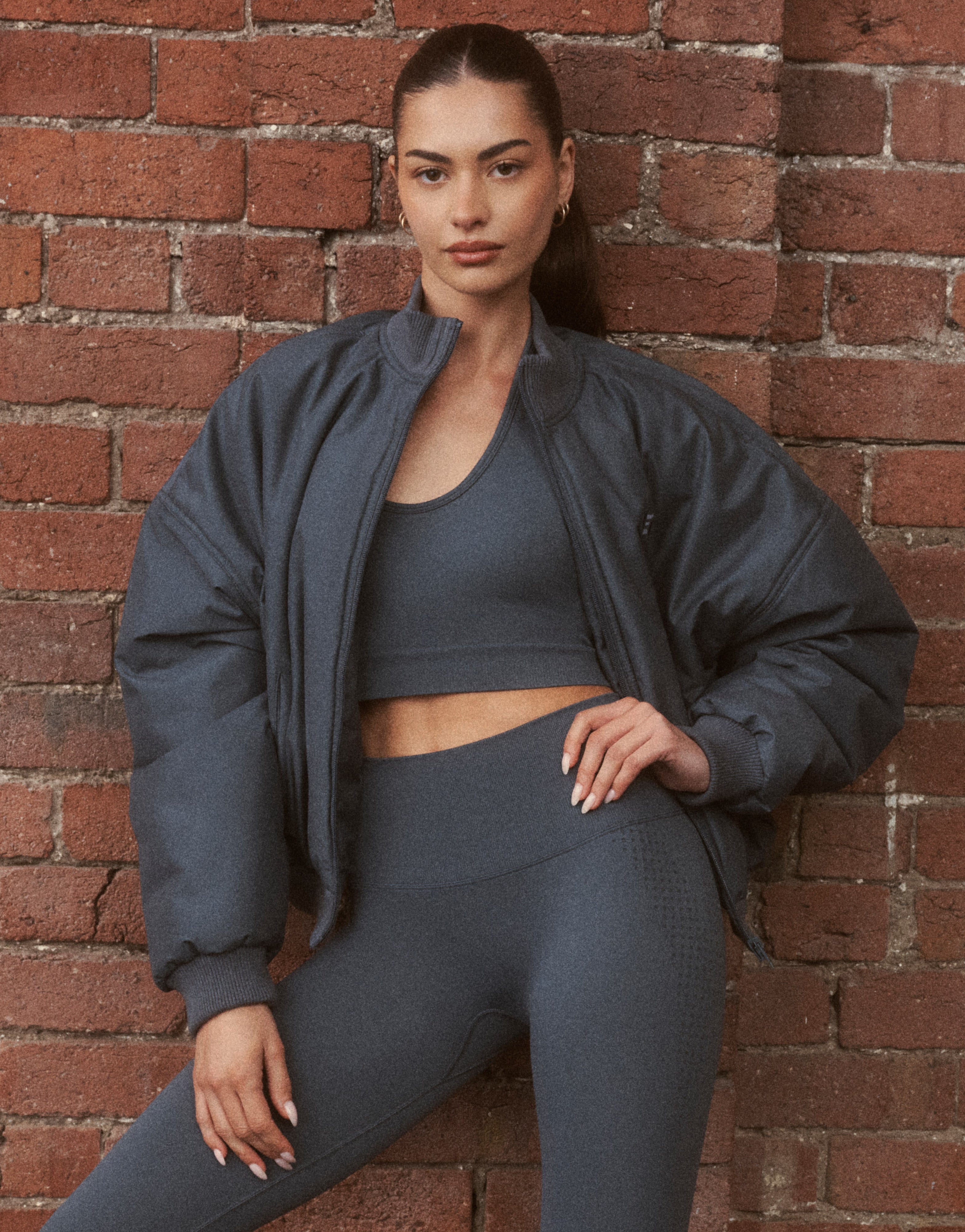 Tempo Pulse Bomber Jacket - Storm Grey