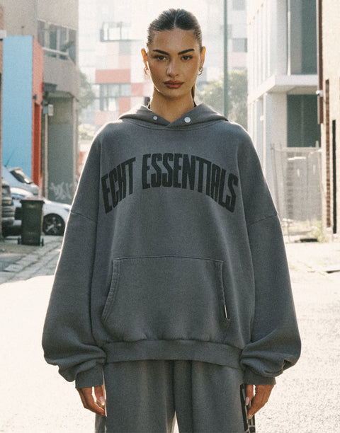 College Combed Fleece Hoodie - Storm Grey