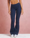 Lycra Invisible Scrunch Pocket Flare Leggings - Navy