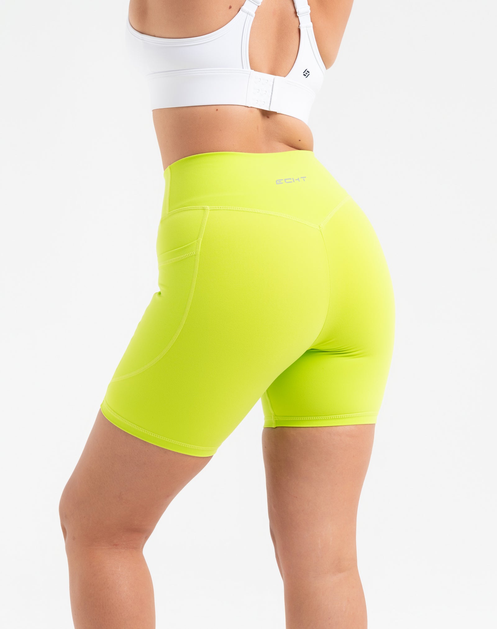 Ascend Pocket Shorts 6" - Lime Green