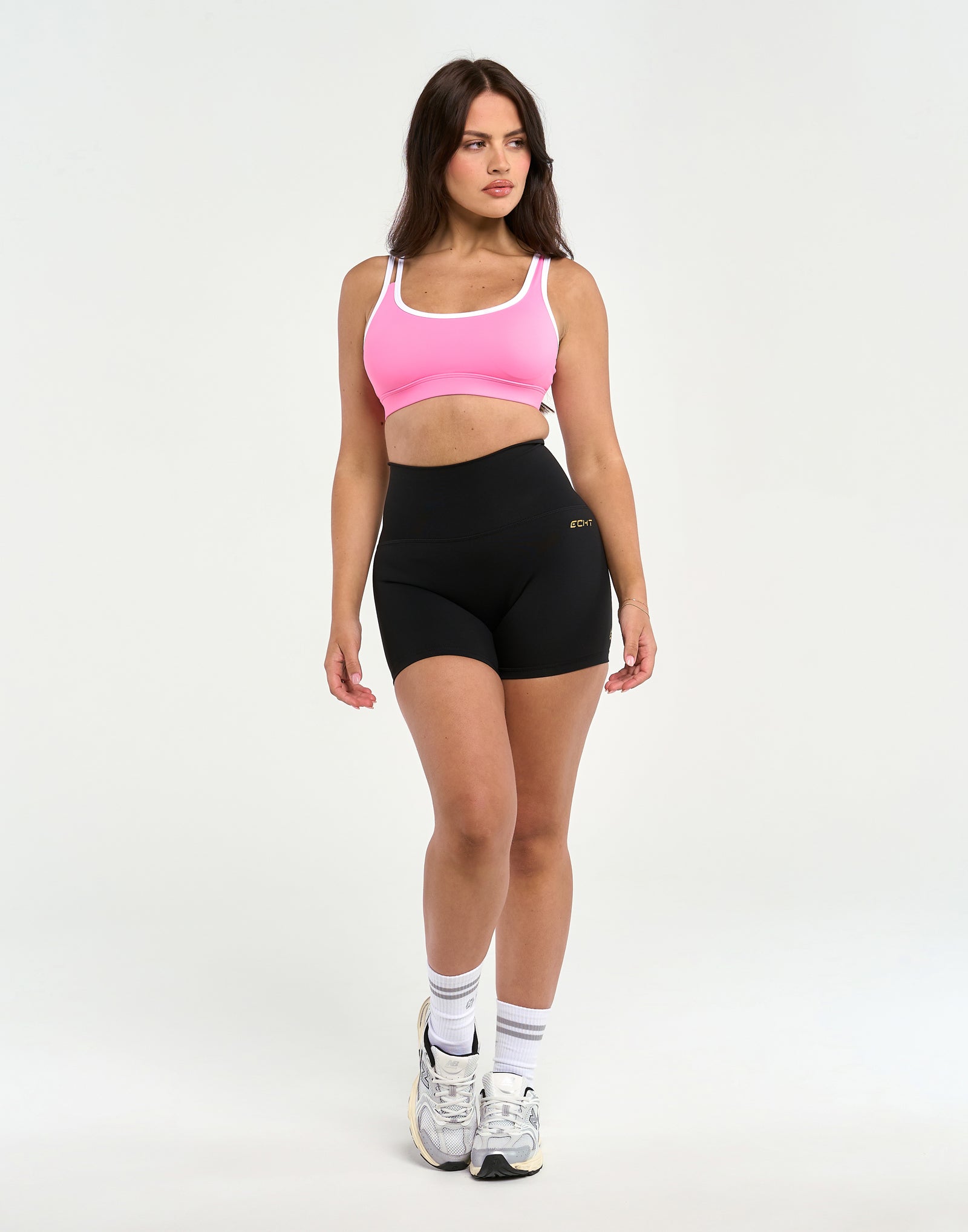 Asymmetric Sports Bra - Pink