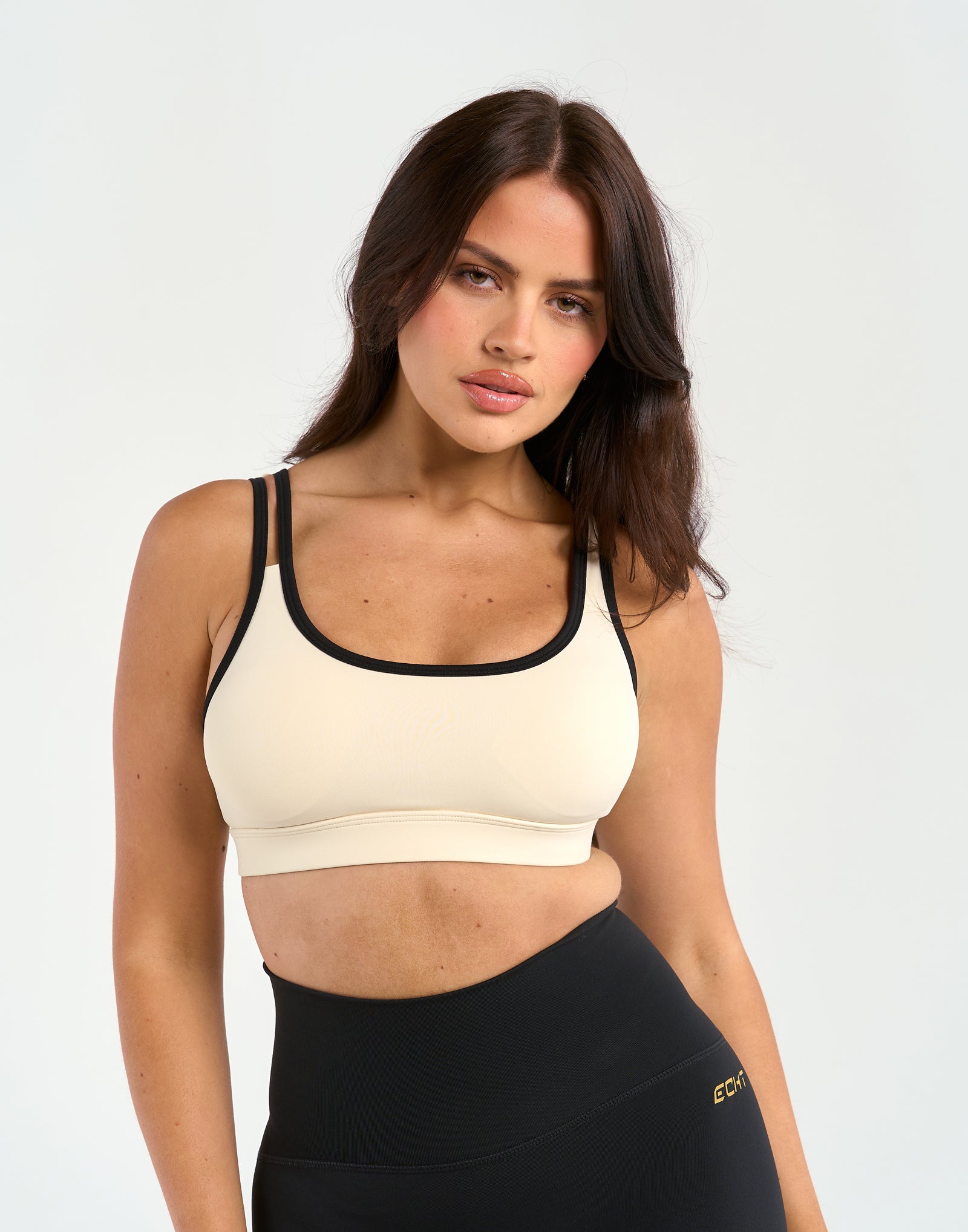 Asymmetric Sports Bra - Taupe