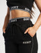 Bubble Banded Jogger Sweatpants - Black/Silver