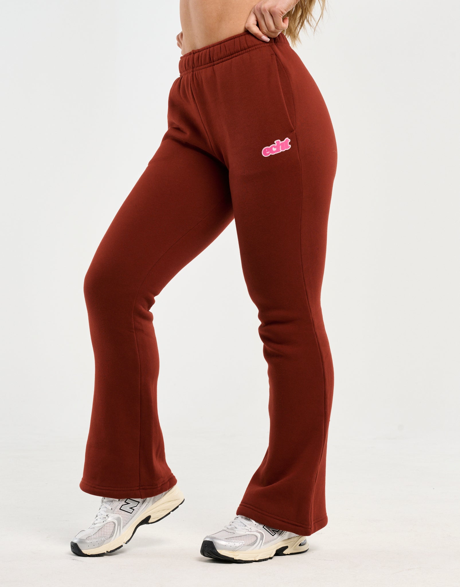 Blur Flare Sweatpants - Brown