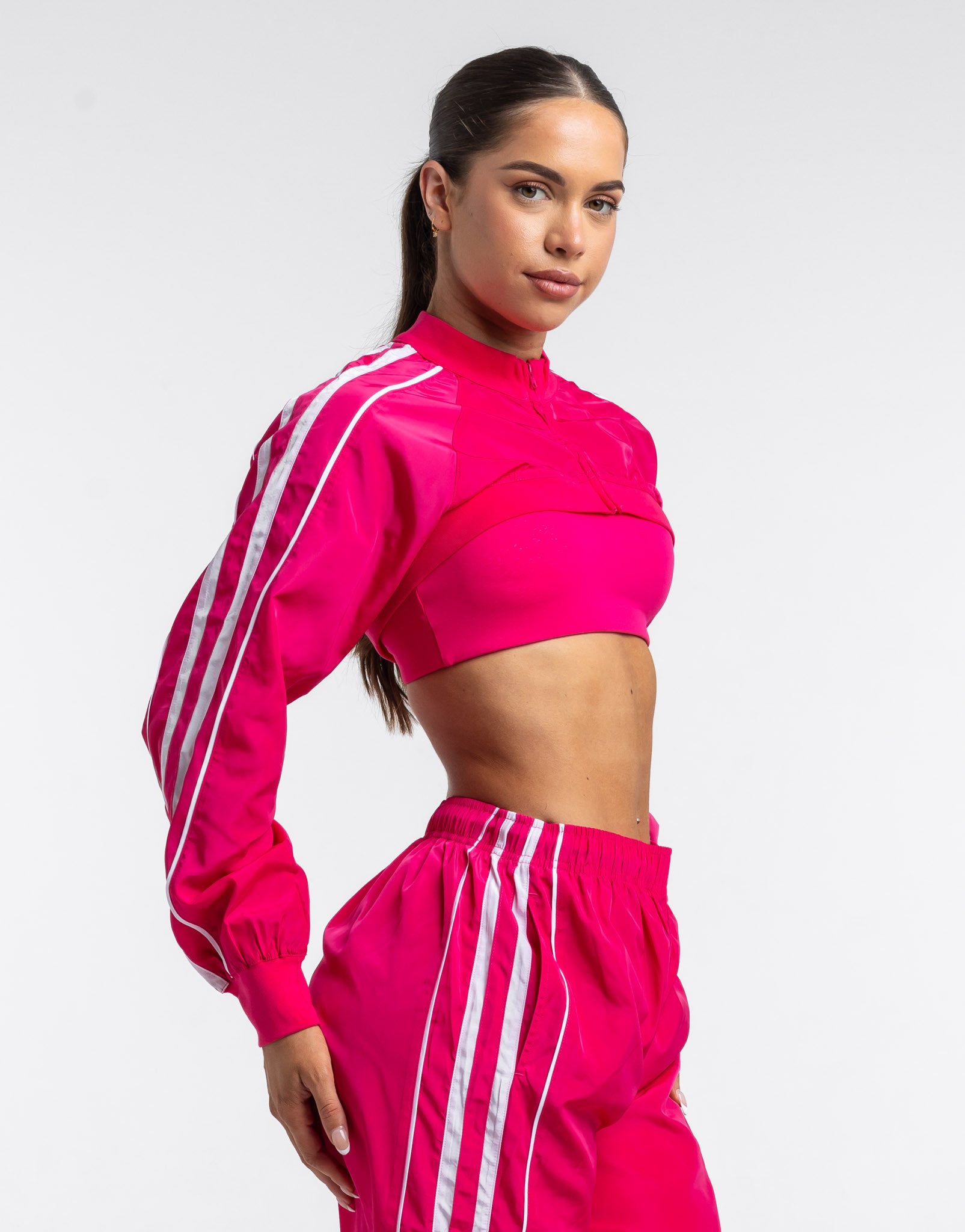 Y2K Retro Speed Jacket - Bright Pink