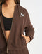 Flag Zip-Up Jacket - Fudge Brown