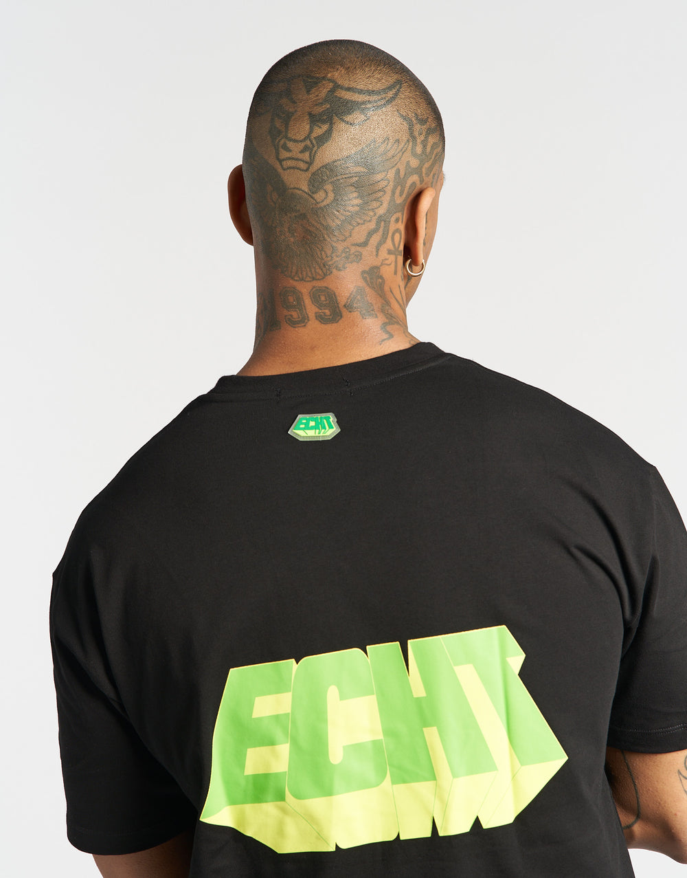 Head On T-Shirt - Black (Green)