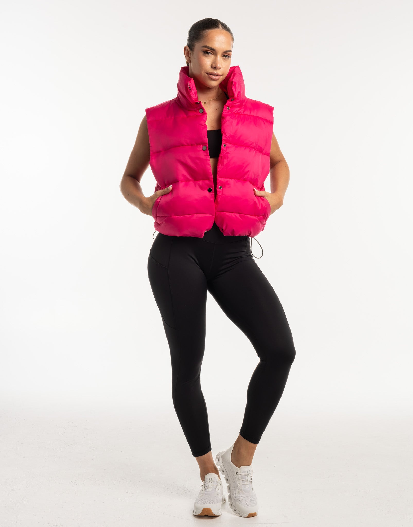 Elevate Puffer Vest - Bright Pink