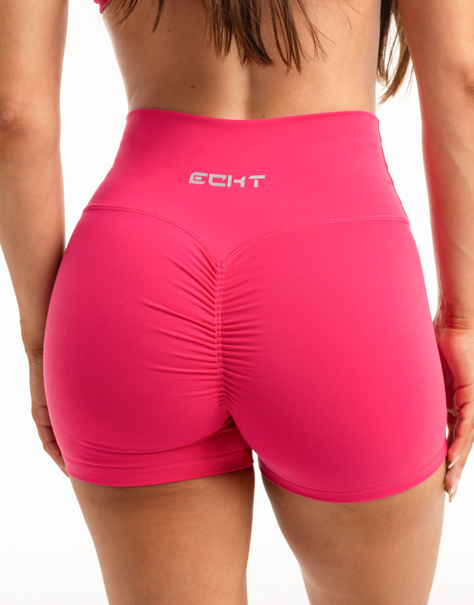 Echt Force Scrunch Shorts - Bright Pink