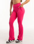 Flare Pocket Leggings - Bright Pink
