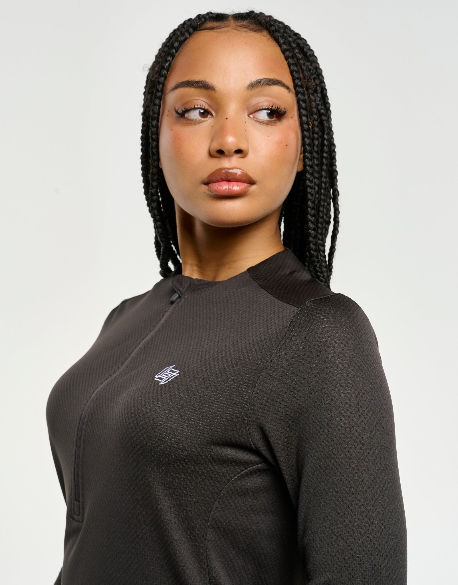 Velocity Quarter Zip Running Top - Black