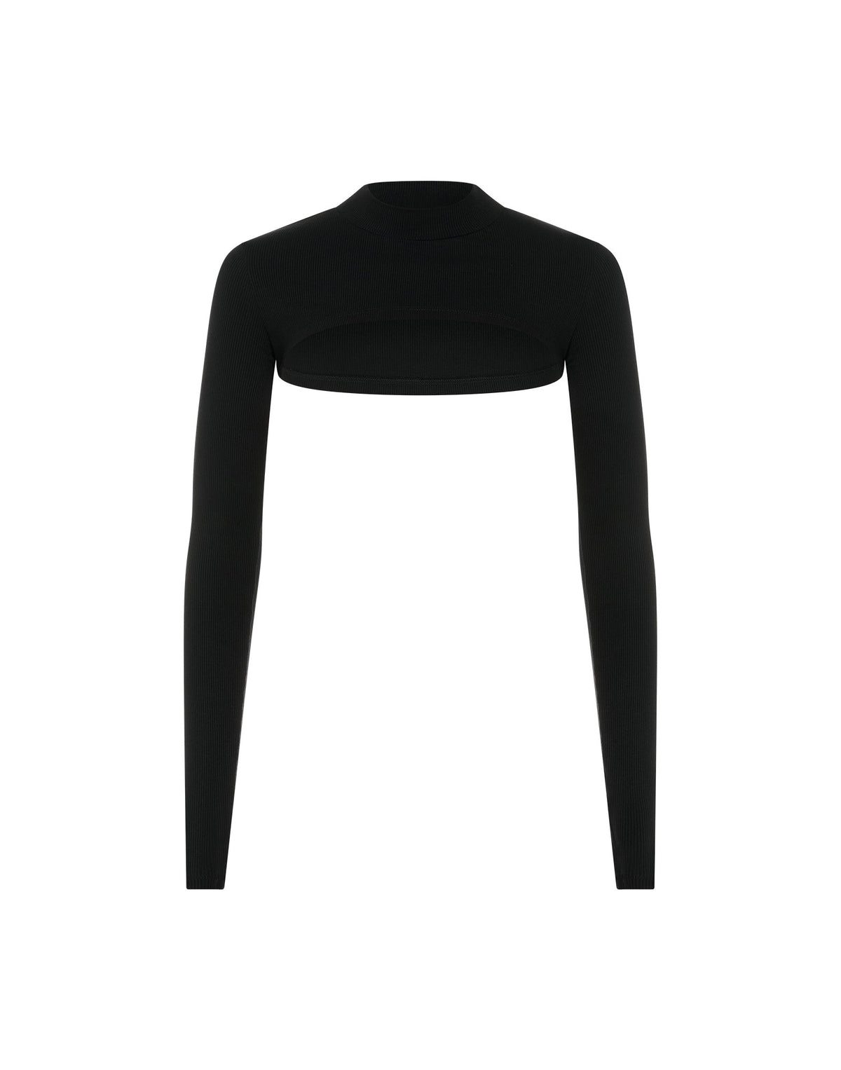Echt Ribbed High Cut Long Sleeve - Black