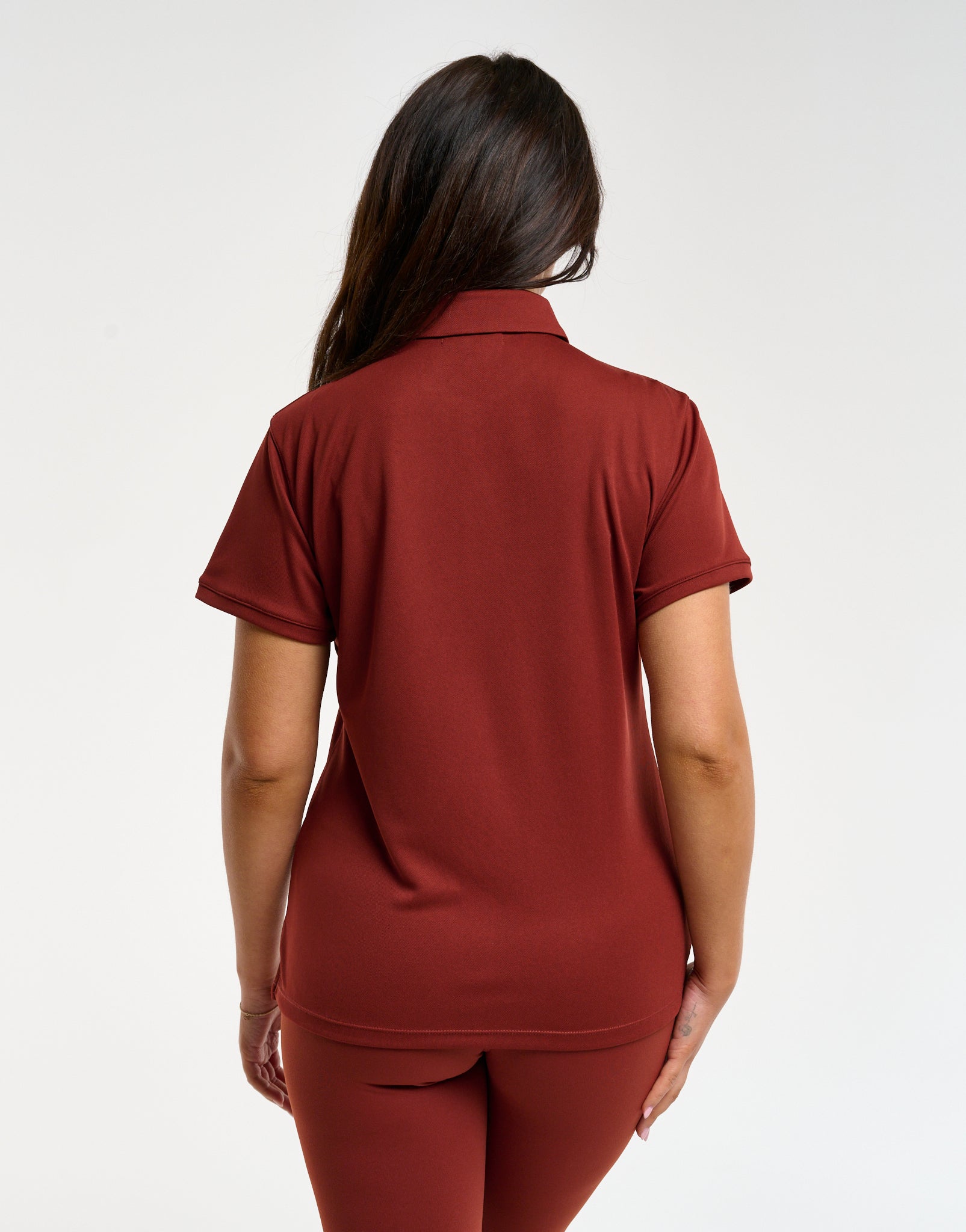 Flow Short-Sleeve Polo - Brown
