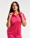 Flow Short-Sleeve Polo - Pink
