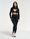 Echt Ribbed High Cut Long Sleeve - Black