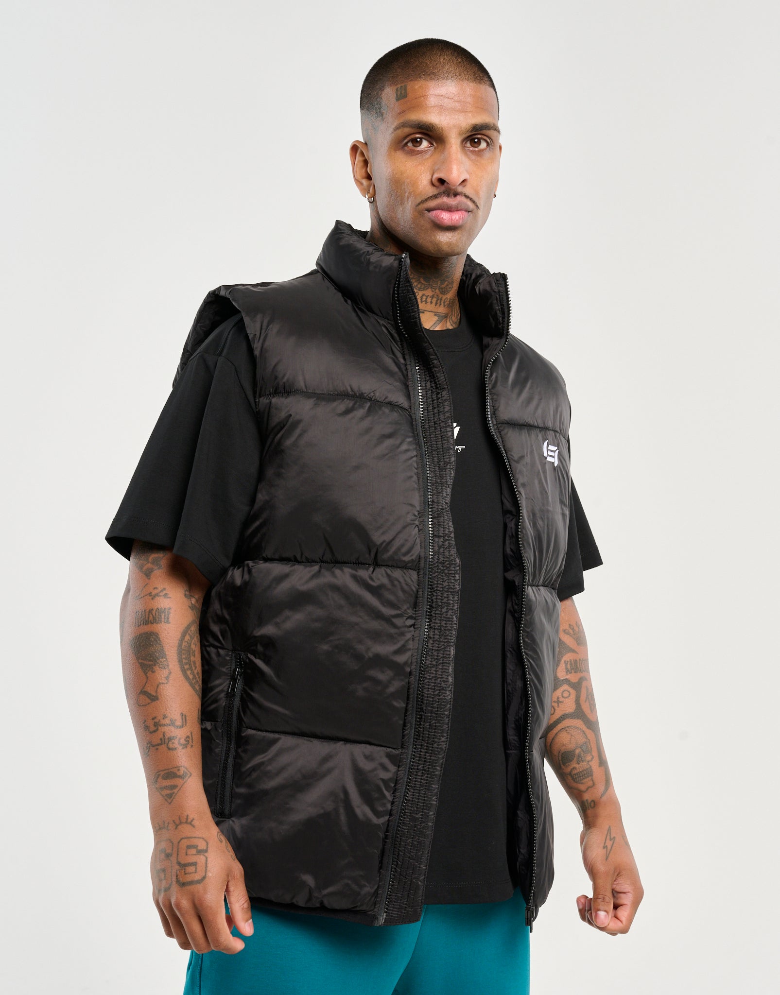 Echt Dart Puffer Vest - Black