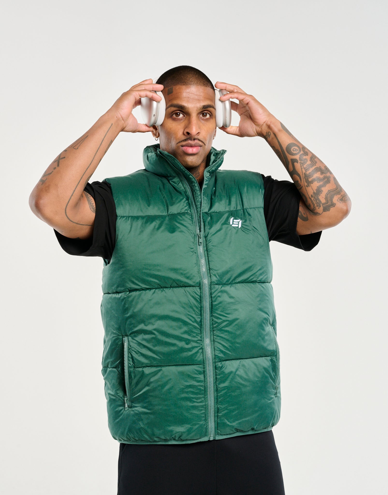 Echt Dart Puffer Vest - Green