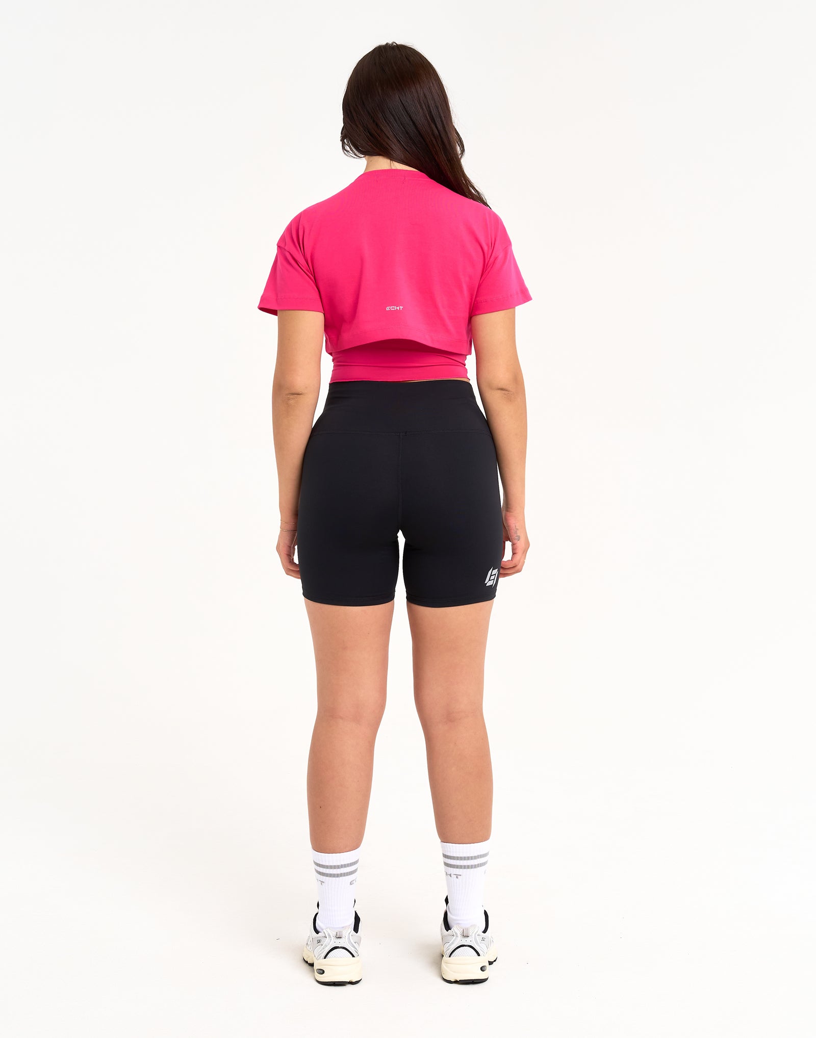 Layered Cropped Tee - Pink