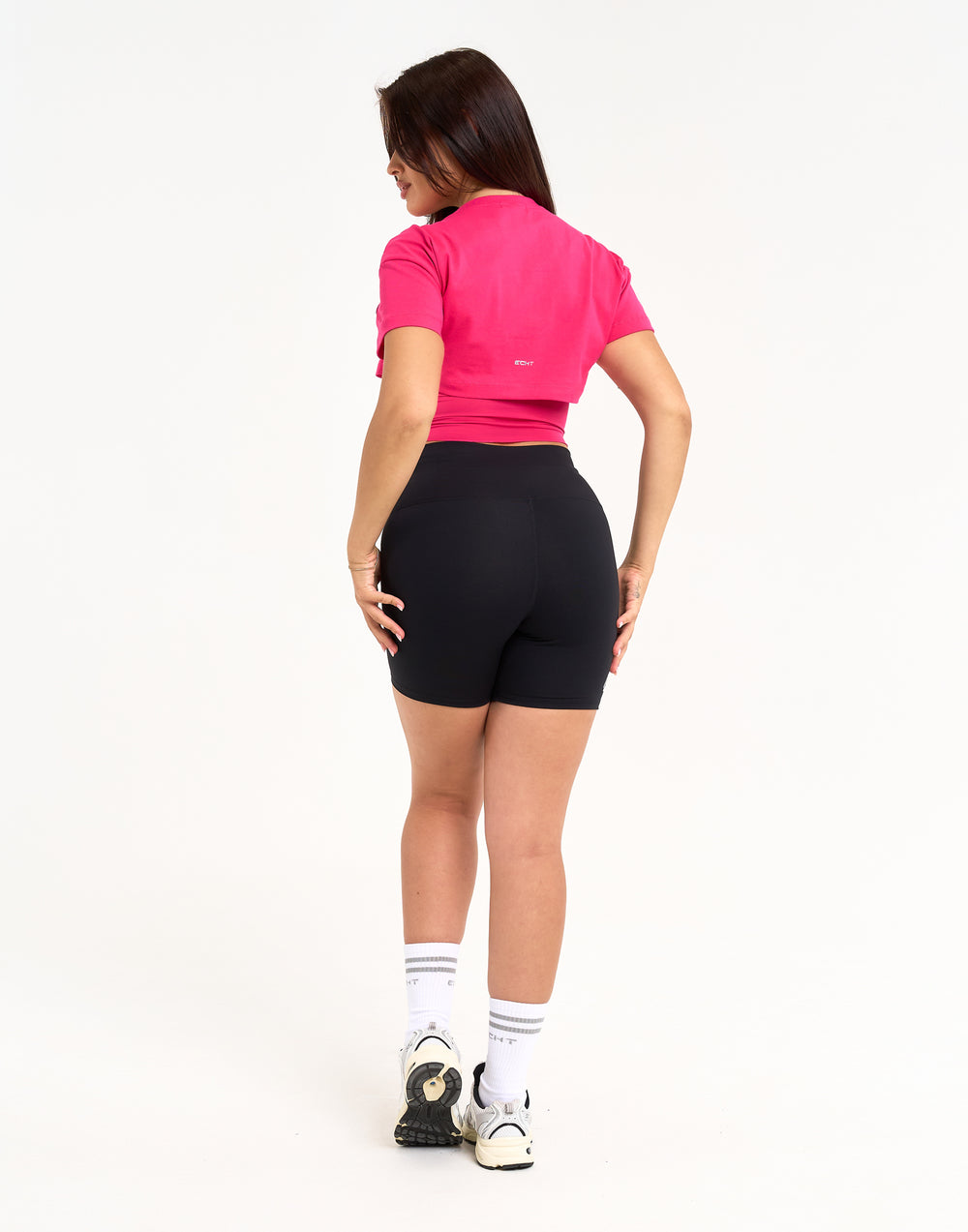 Layered Cropped Tee - Pink