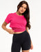 Layered Cropped Tee - Pink