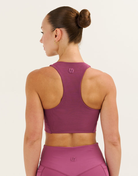 Nova Lycra® Pocket Racer Bra - Plum