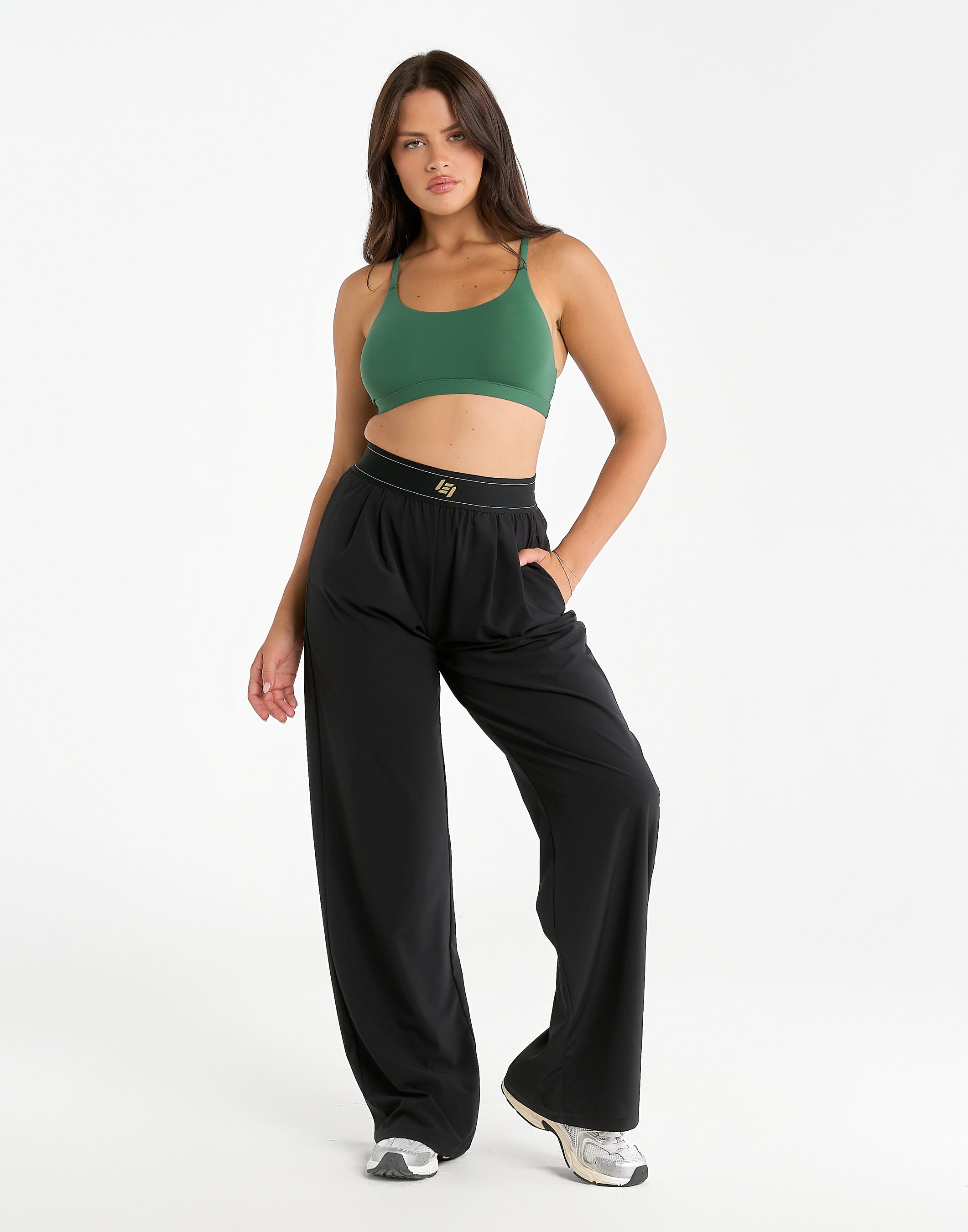 Elemental Raceback Scoop Bralette - Green