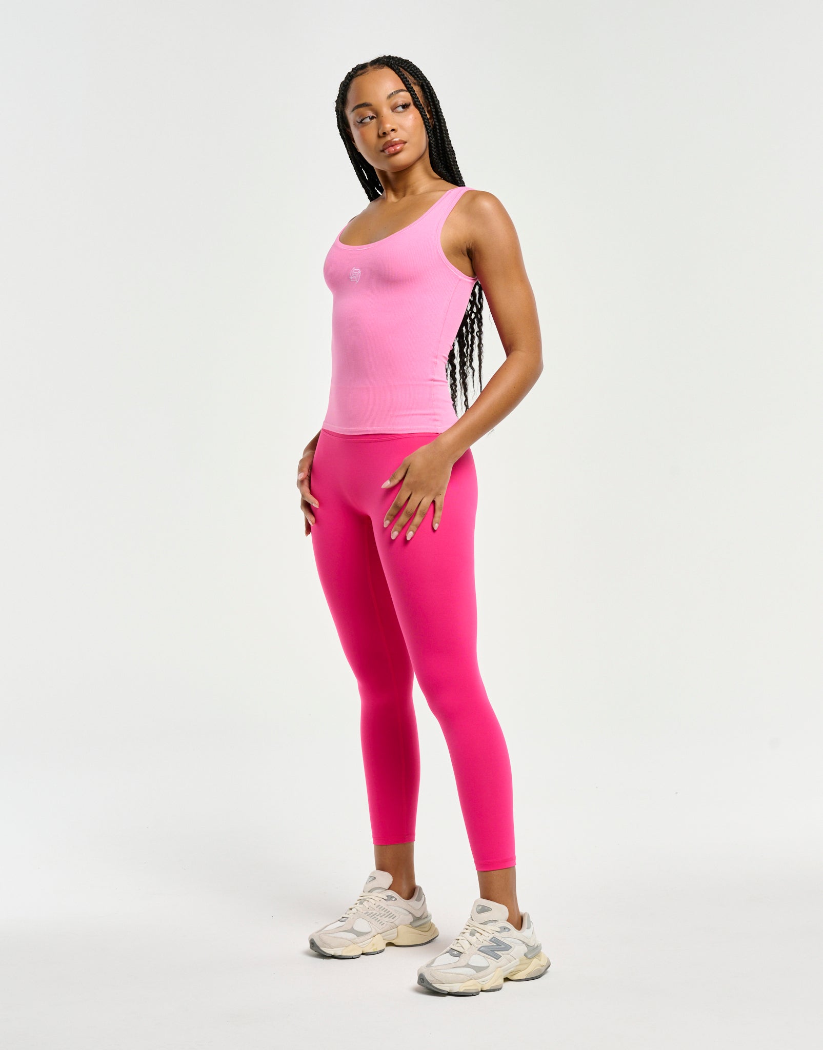 Ribbed Sculpt Tank - Pink