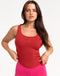 Ribbed Sculpt Tank - Scarlet Red