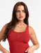 Ribbed Sculpt Tank - Scarlet Red