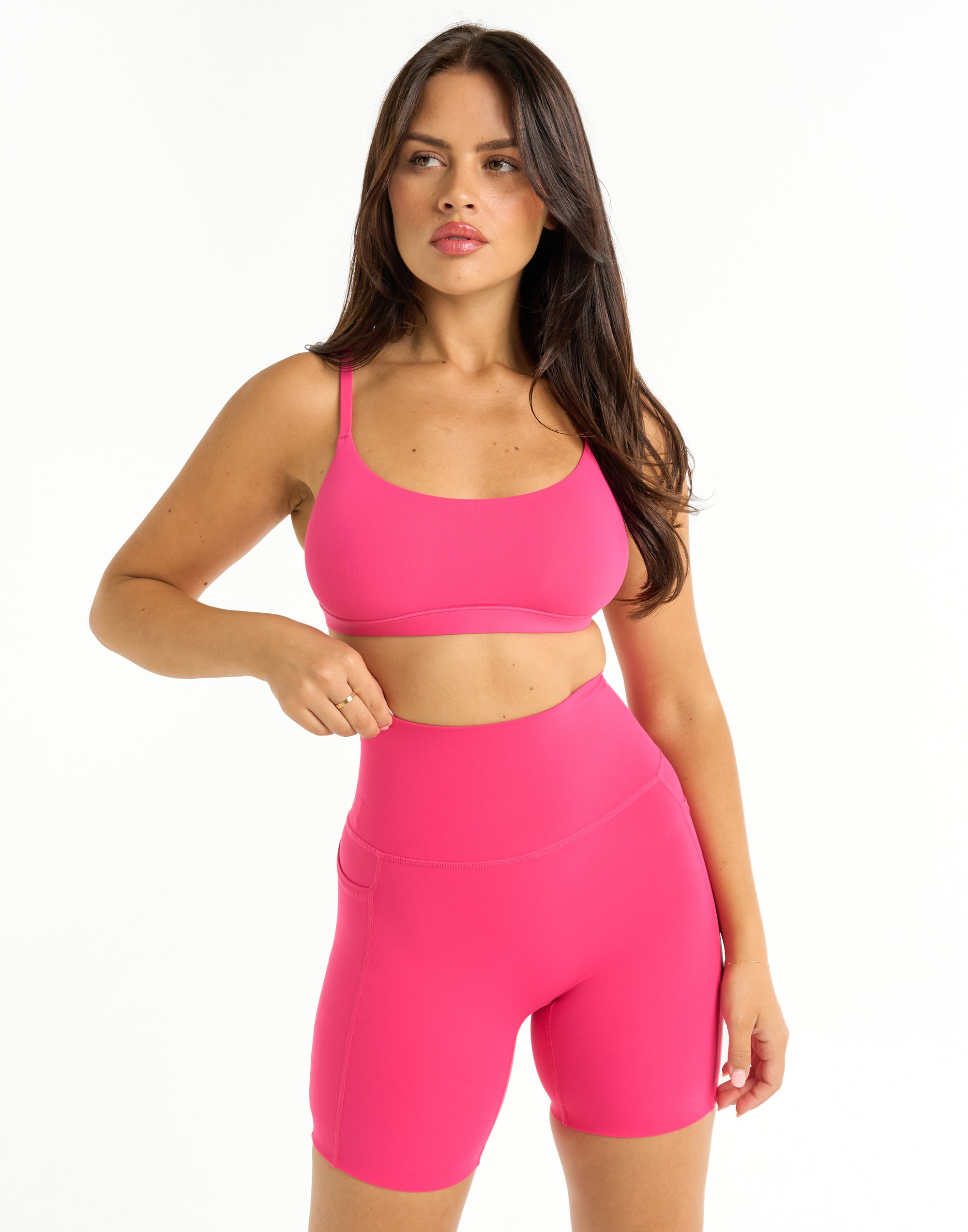 Air High Waisted Pocket Shorts 6" - Pink