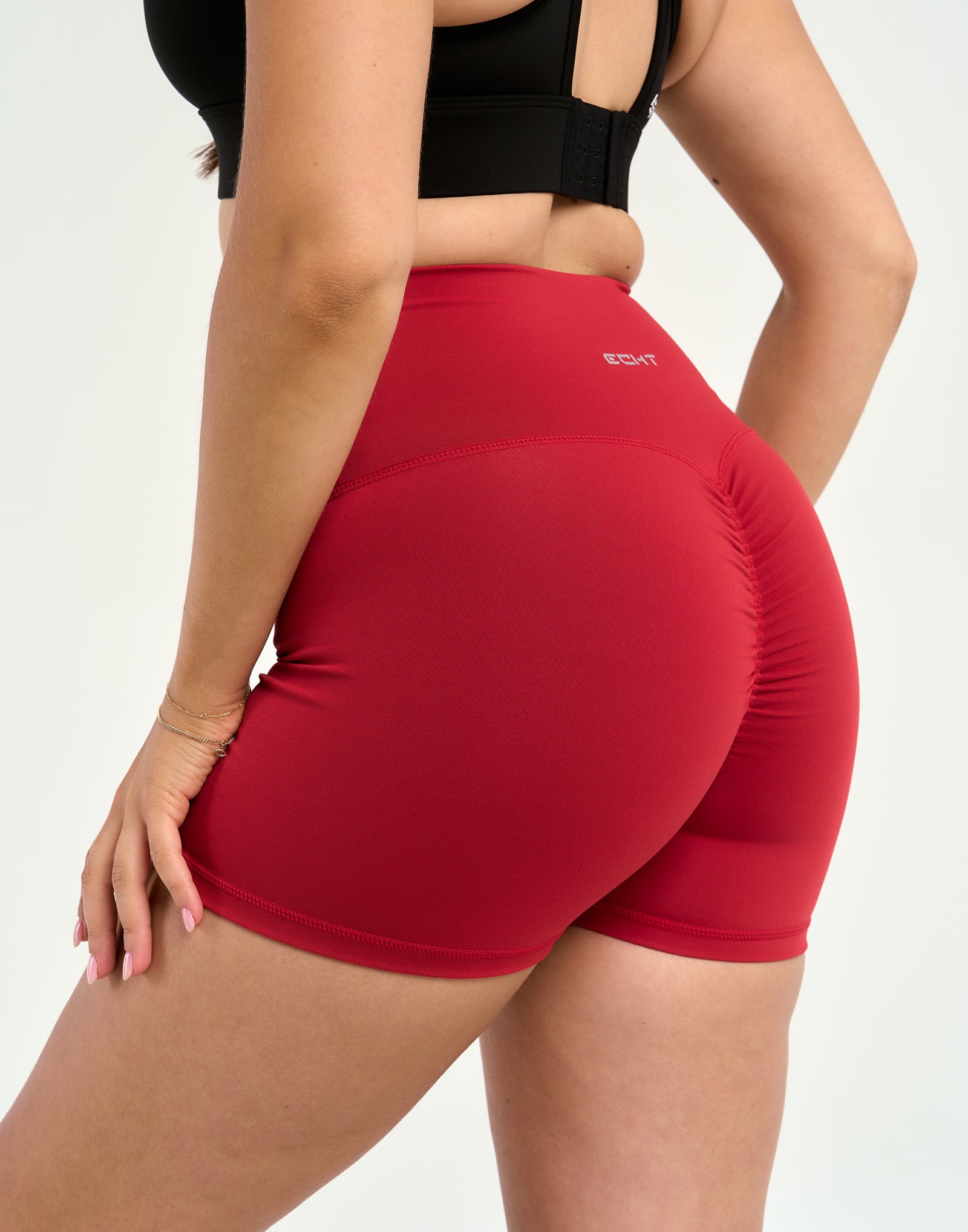 Echt Force Scrunch Shorts - Scarlet Red