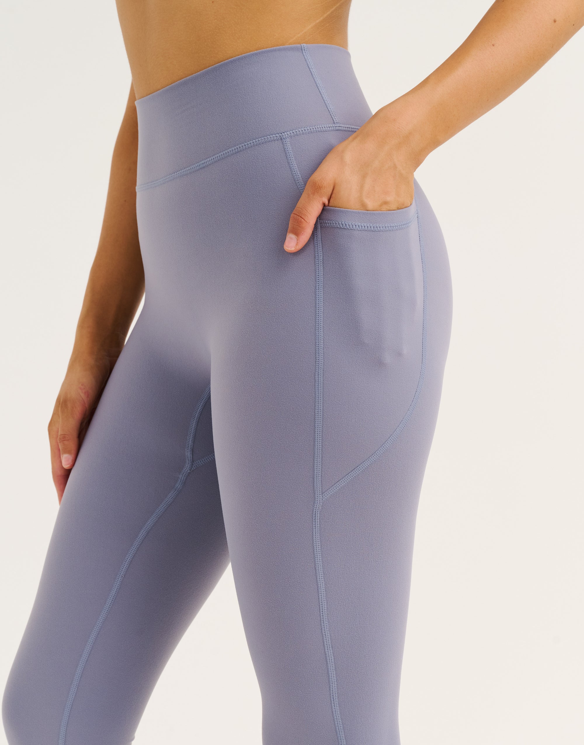 Ascend Pocket Leggings 28" - Washed Blue