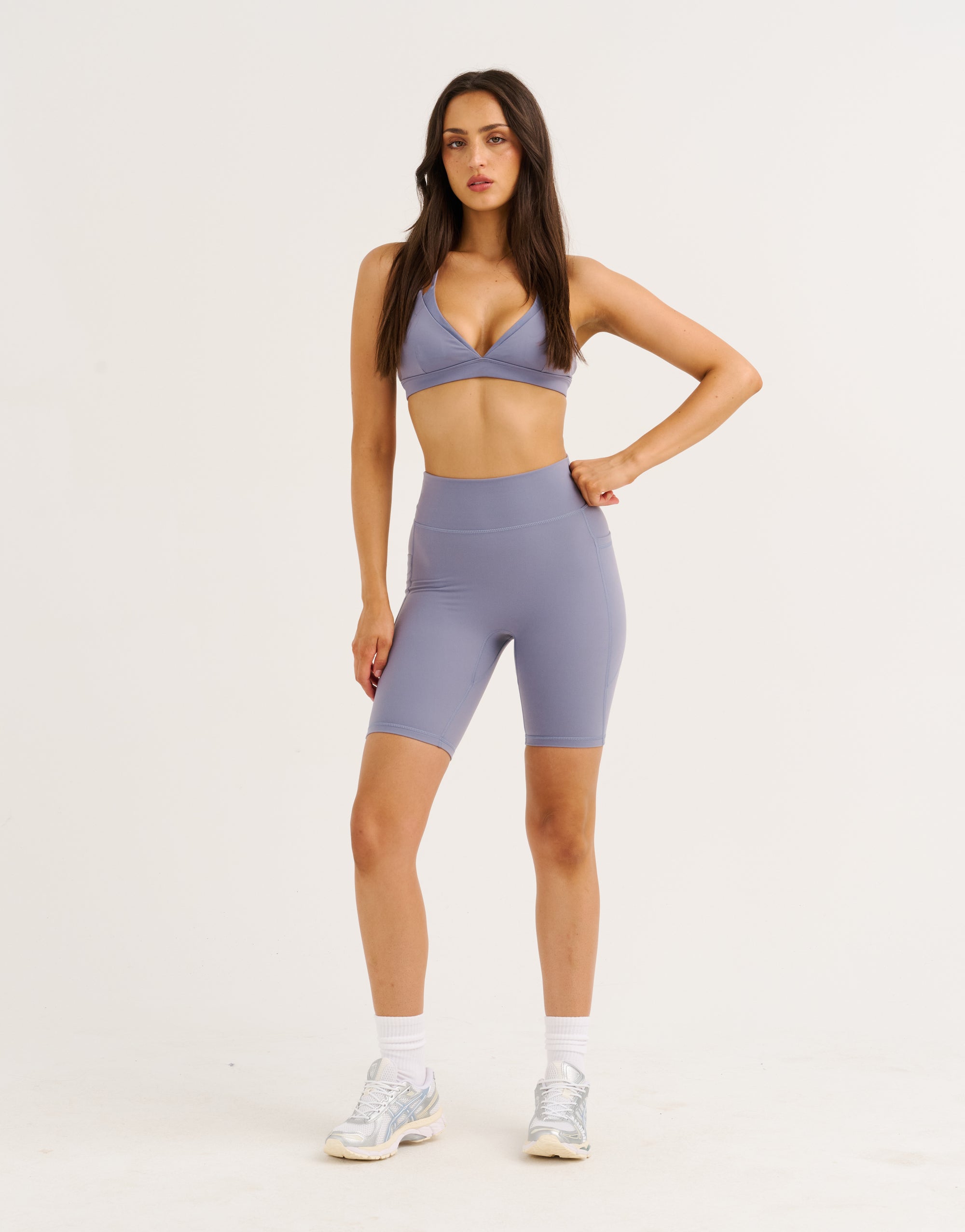 Ascend Pocket Shorts 8" - Washed Blue