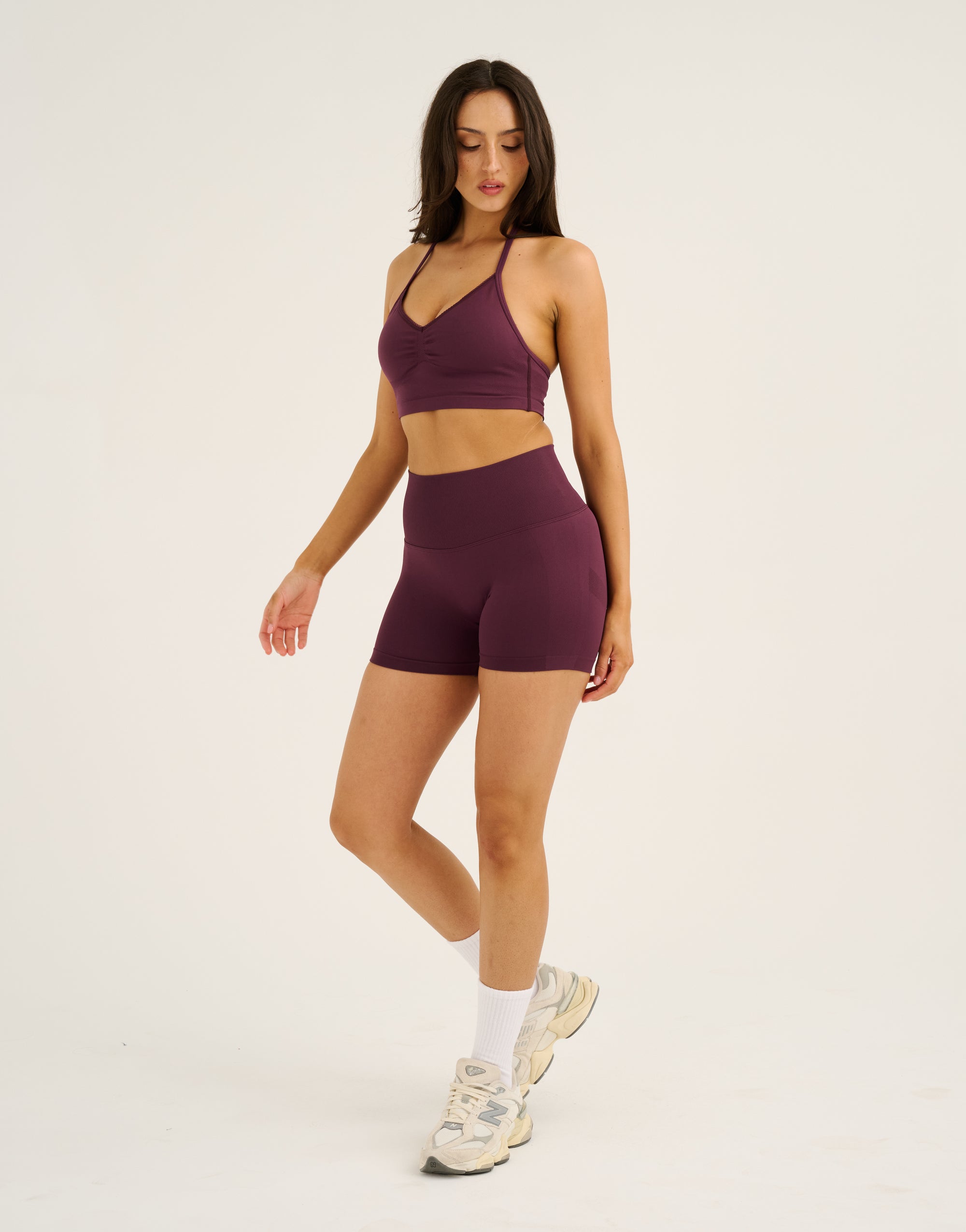 Pulse Halter Sports Bra - Blackberry