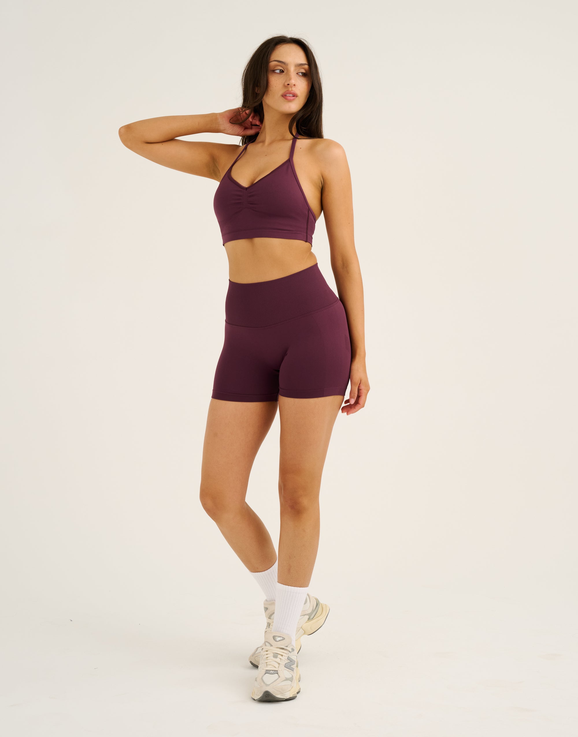 Pulse Halter Sports Bra - Blackberry