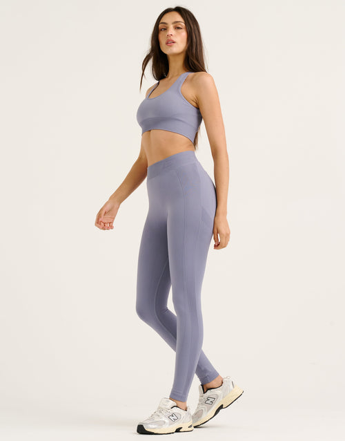 Arise Scrunch Mid-Waist Leggings - Washed Blue