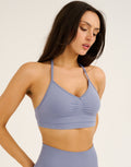 Pulse Halter Sports Bra - Washed Blue