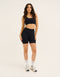 Arise Scrunch Mid-Waist Shorts - Stealth Black