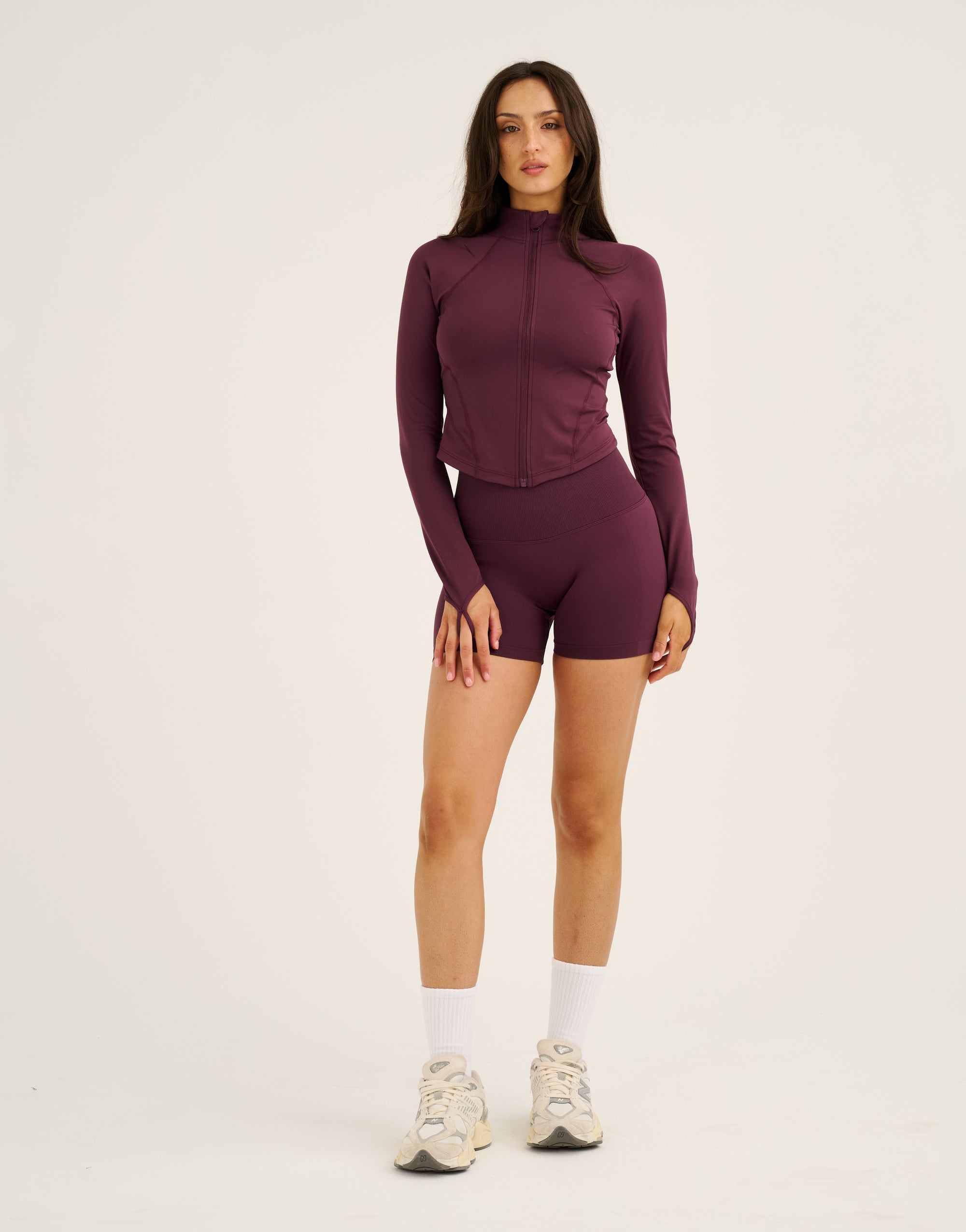 Athlete Crop Jacket - Blackberry