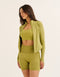 Athlete Crop Jacket - Olive