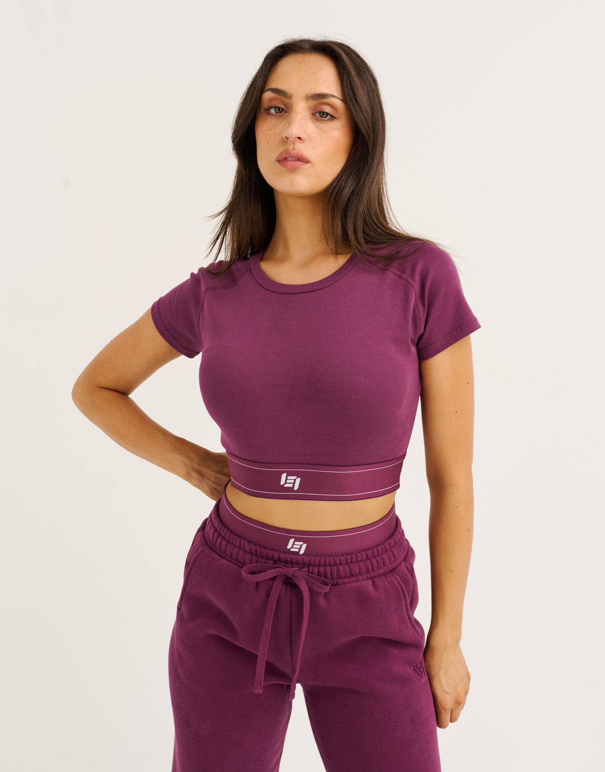 Bubble Banded Top - Blackberry