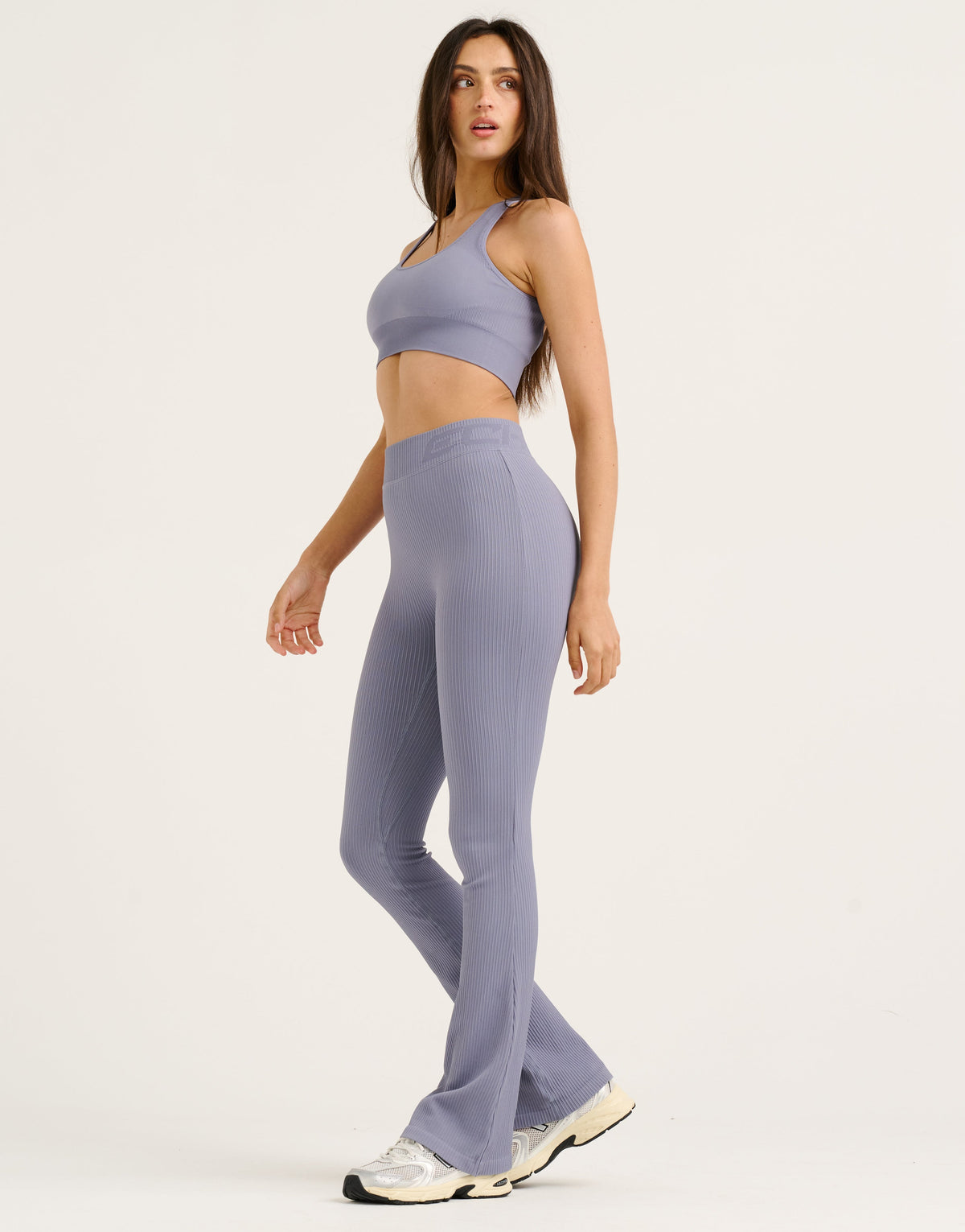 Arise Comfort Mid-Waist Flare Leggings - Washed Blue