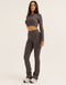 Arise Comfort Mid-Waist Flare Leggings - Slate Grey