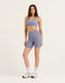 Arise Comfort Mid-Waist Shorts - Washed Blue
