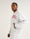 College Combed Fleece Zip-Up Hoodie - Grey Marle