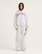 College Combed Fleece Zip-Up Hoodie - Grey Marle