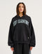 College Combed Fleece Zip-Up Hoodie - Phantom Black