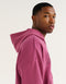College Combed Fleece Zip-Up Hoodie - Plum