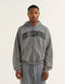 College Combed Fleece Zip-Up Hoodie - Storm Grey